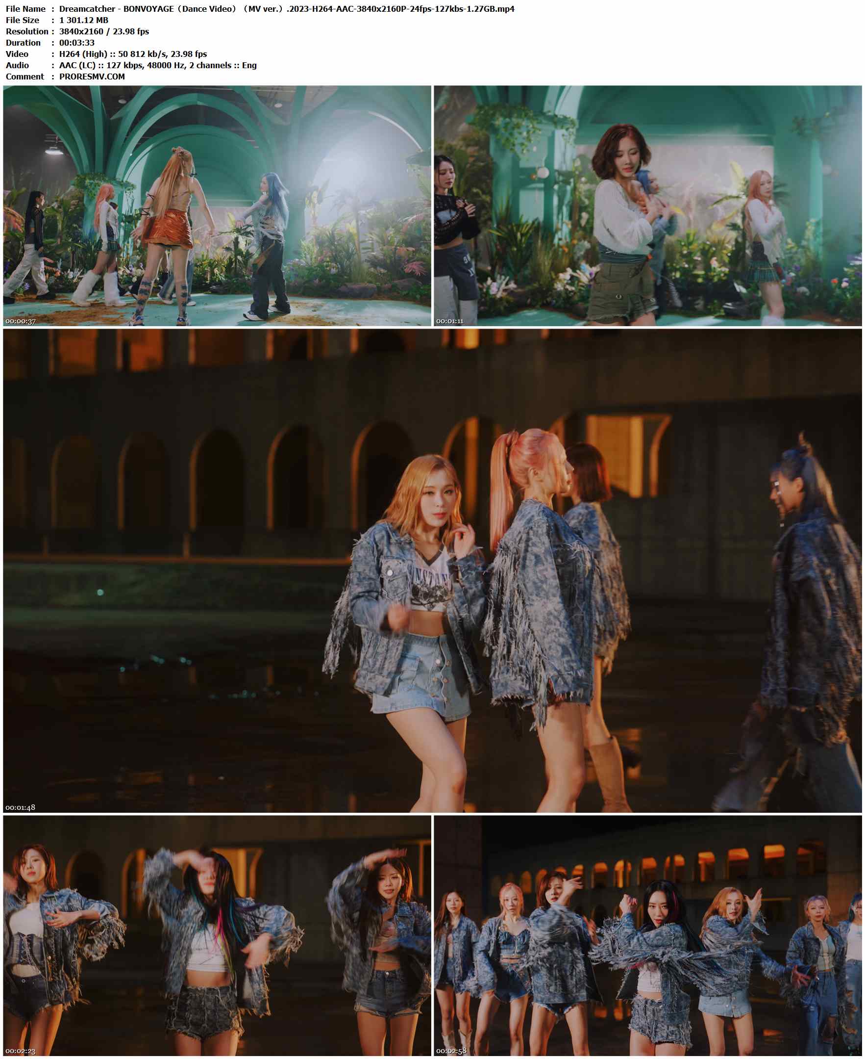 Dreamcatcher - BONVOYAGE（Dance Video）（MV ver.）.2023-H264-AAC-3840x2160P-24fps-127kbs-1.27GB官方MV_高清MV